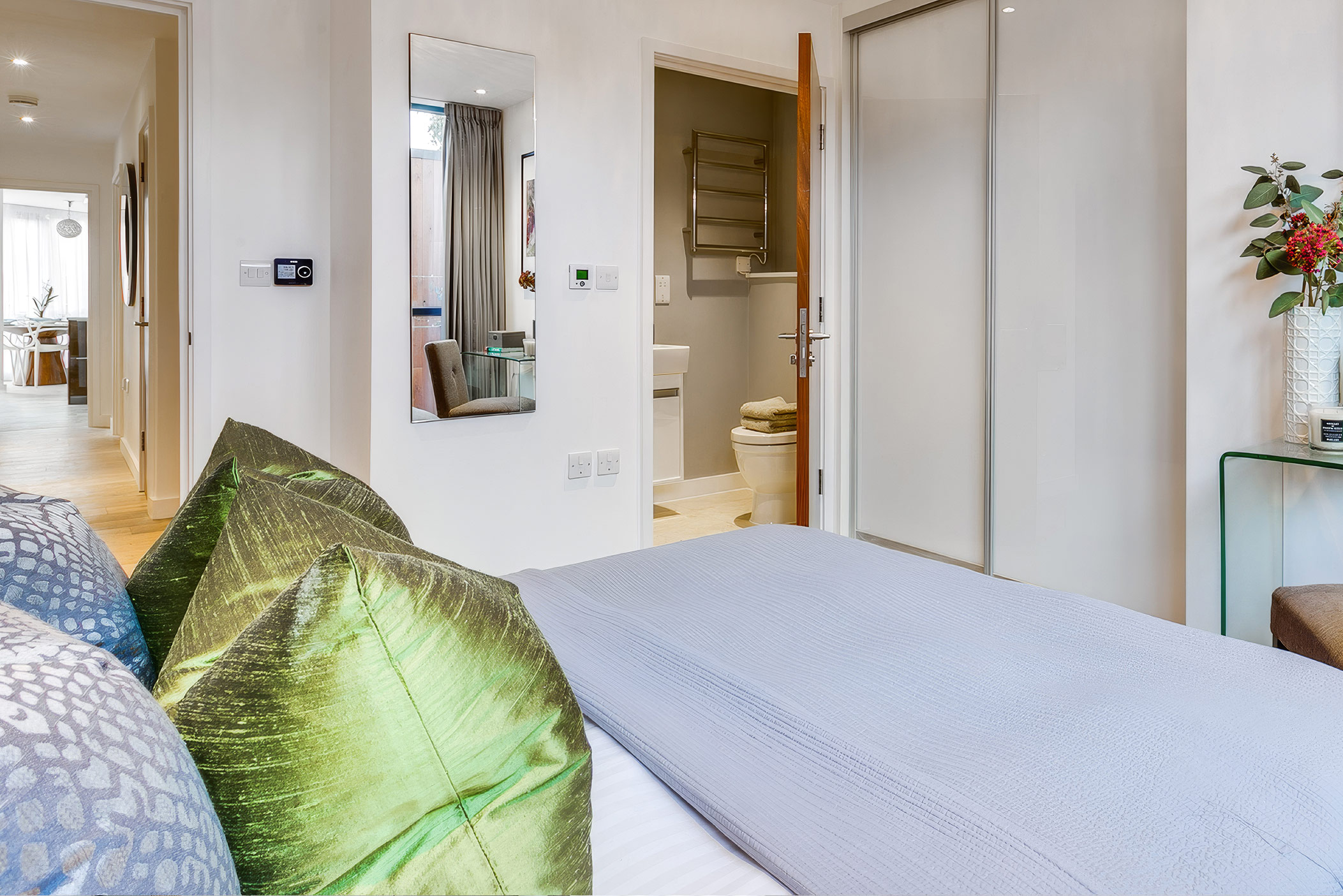 bespoke bedroom payout with sliding wardrobe
