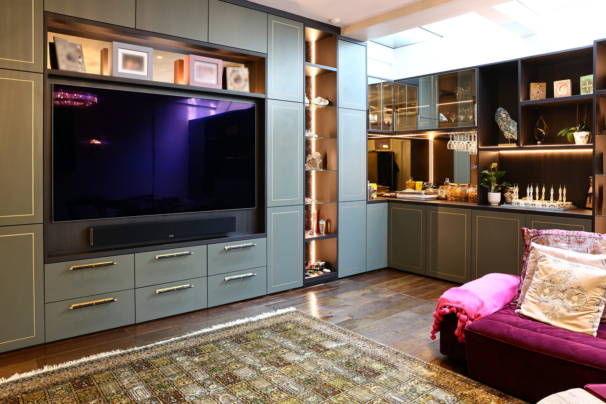 Bespoke Family Room with Bar.