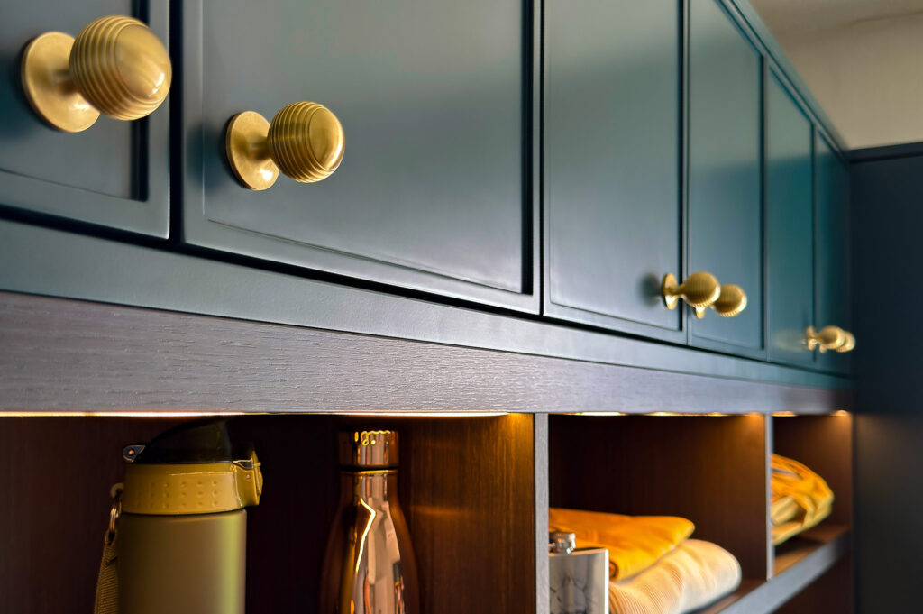 Boot room cupboards.